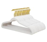 Perchas antideslizantes para ropa y abrigos, con revestimiento de terciopelo, que ahorran espacio, con ganchos giratorios de 360 grados, paquete de 48 unidades, aptas para niños/bebés