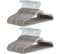 Perchas antideslizantes para trajes, color gris/plateado, marca Famanu. Paquete de 100 unidades