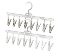 Perchas Con Clip - Perchas Con 8 Clips | Perchas Para Faldas Con Múltiples Clips | Perchas Para Pantalones | Tendedero De Ropa | Toallas De Secado | Perchas Para Niños Para Lavadero, Armario, Tendeder