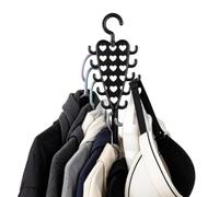 Perchas de Almacenamiento para Armario Gancho de Ropa en Forma V Multicapa | Perchero Giratorio Para Almacenamiento Ropa Para Ropero Hogar Dormitorio Entrada Pasillo Apartamento Residencia Lavande Negro