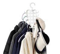 Perchas de Almacenamiento para Armario Perchero Doble Cara Multicapa para | Perchero Giratorio Para Almacenamiento Ropa Para Ropero Hogar Dormitorio Entrada Pasillo Apartamento Residencia Lav Blanco