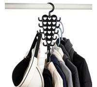 Perchas de armario de doble cara que ahorran espacio, perchero multicapa | Percha vertical en capas para entrada, hogar, dormitorio, pasillo, apartamento, dormitorio, lavandería, armario, color negro