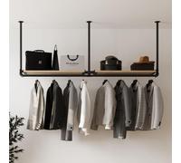 Perchas de diseño industrial para estanterías de ropa de 120 cm