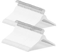 Perchas de madera con gancho giratorio de 360°, 80 unidades, color blanco, con barra antideslizante para pantalones, ideales para armarios