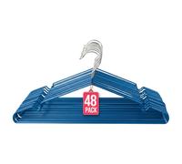 Perchas de Metal Azules Antideslizantes Pack 48 COM-FORT HOUSE | Antideslizantes, Resistentes, Ahorra espacio, Uso diario