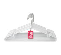 Perchas de Metal Blancas Antideslizantes Pack 120 COM-FORT HOUSE | Antideslizantes, Resistentes, Ahorra espacio, Uso diario