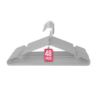 Perchas de Metal Grises Antideslizantes Pack 48 COM-FORT HOUSE | Antideslizantes, Resistentes, Ahorra espacio, Uso diario