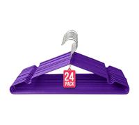 Perchas de Metal Moradas Antideslizantes Pack 24 COM-FORT HOUSE | Antideslizantes, Resistentes, Ahorra espacio, Uso diario