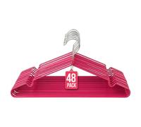 Perchas de Metal Rojas Antideslizantes Pack 48 COM-FORT HOUSE | Antideslizantes, Resistentes, Ahorra espacio, Uso diario