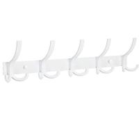 Perchas de pared de un solo nivel con 15 ganchos, ideales para dormitorios, baños y cocinas. Perfectas para colgar chaquetas, abrigos, bolsos, sombreros y bufandas (blanco)