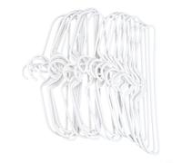 Perchas de plástico antideslizantes de cuello corto para ahorrar espacio en la organización del armario, paquete de 10 perchas blancas con diseño de perfil delgado (20 unidades)