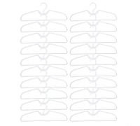 Perchas de plástico antideslizantes de cuello corto para maximizar el espacio vertical del armario, perchas ligeras blancas con textura de agarre seguro para camisas, blusas y organización del hogar