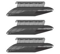 Perchas de Plástico con Gancho Giratorio Negras Pack 100 COM-FORT HOUSE