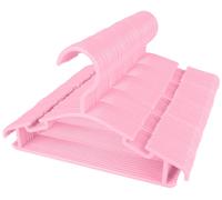 Perchas de plástico para ropa de bebé, 80 unidades, color rosa