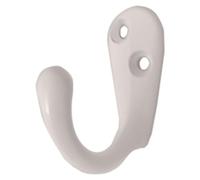 Perchas individuales de zamak, color blanco, 48 mm, lote de 36 unidades