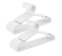 SONGMICS Perchas, Juego de 50, Perchas de Plástico, con Muescas de Hombro Anchas, Ahorra Espacio, 41,7 cm de Largo, para Armario, Blanco Nube CRP010W01