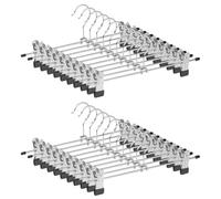 Perchas Metálicas para Pantalones 42 Unidades, 35.5cm de Largo Perchas Metal con Pinzas Clips Antideslizantes para Pantalones, Ropa Interior, Faldas, Calcetines (42 Unidades)