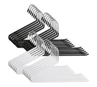 Perchas Metálicas para Pantalones Blanco y Negro Pack 24 COM-FORT HOUSE