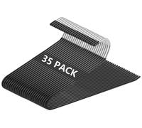 Perchas metálicas para pantalones, juego de 35 unidades, 35x15 cm, antideslizantes, diseño que ahorra espacio
