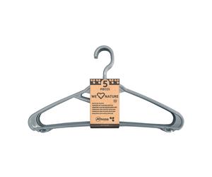 Perchas mondex we nature 42 cm plástico reciclado 5 unidades