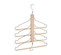 Perchas múltiples soporte para ropa 4 ganchos antideslizante perchas de madera