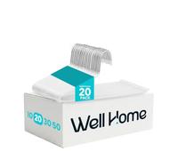 Perchas para Pantalones con Refuerzo - Antideslizante con Recubrimiento de PVC, Set de 20