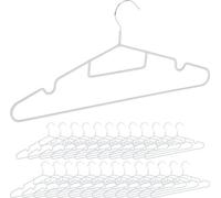 Perchas para ropa Famanu con revestimiento antideslizante, juego de 24 unidades en gris claro