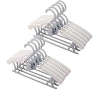 Perchas para ropa infantil, ajustables de 28 a 36 cm, paquete de 20 unidades, de plástico, para ropa de niños