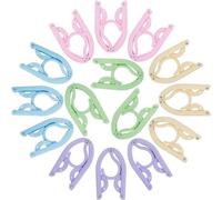 Perchas plegables Unyqoos® – perchas de plástico portátiles con ranuras antideslizantes, juego de 15 unidades, 5 colores, ideales para el hogar, viajes, camping y senderismo