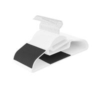 Perchas Relaxdays, Set de 20, Antideslizantes, Barra en U, Soporte para Corbatas, diseño ahorrador de Espacio, Blancas