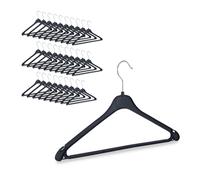 Perchas ropa ganchos giratorios 60 unidades plástico perchas negras 50 g