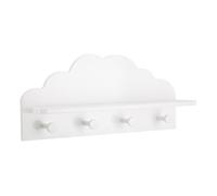 Atmosphera Perchero infantil Nuage – 4 colgadores, MDF, 22 x 48 cm – Blanco