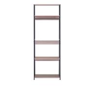 Miroytengo Perchero, Armario Abierto Dormitorio, Vestidor Lofi 3 Estantes Barra Colgadora Roble Cambrian y Negro 60x175x40 cm Madera claro - Negro -