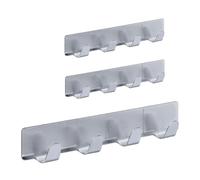 Perchero autoadhesivo 4 ganchos colgador de pared soporte para toallas 2 kg