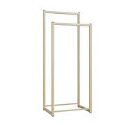 Perchero burro holtalen 2 barras metálicas 85/100x40x30cm - camello [en.casa]