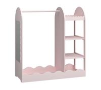 Perchero burro infantil vestnes con estantería 100x94x38cm rosa [en.casa]