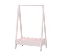 Perchero burro infantil vestnes con zapatero 99x66x38cm rosa [en.casa]