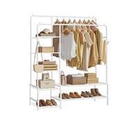 Perchero con 7 Estantes para Dormitorio Salón Entrada Blanco