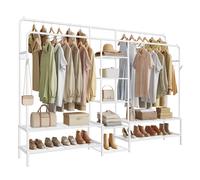 Perchero con 9 Estantes para Dormitorio Salón Entrada Blanco