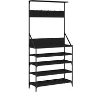 Perchero con estante para zapatos, color , 90x34x184 cm. (Marca: vidaXL)