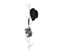 Relaxdays Perchero de pared blanco forma de árbol blanco