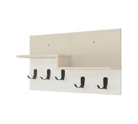 Perchero de pared botaruvn con estantes 34x59x13 cm - beige/blanco [en.casa]