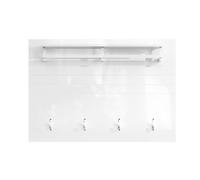 Perchero de pared con 1 barra estante para entrada con 4 ganchos y 1 estante blanco 100 x 70 cm fhk36-w sobuy es 70 cm