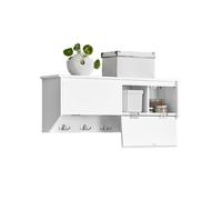 Perchero de pared con 2 puertas y 5 ganchos estante de pared para pasillo entrada 78 x 20 x 30 cm fhk24-w sobuy 20 cm