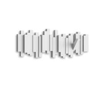 Perchero de Pared con 5 Ganchos Plegable Sticks Blanco Original y Decorativo - Umbra