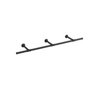 Perchero de pared industrial que ahorra espacio en casa Negro