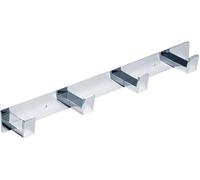 Perchero de pared Unyqoos® con 4 ganchos – Aluminio, color mate, diseño que ahorra espacio, ideal para pasillos, baños o cocinas, incluye material de montaje, capacidad de carga de 20,4 kg
