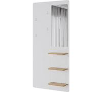 Perchero de pared Vicco Jochen Blanco/roble 70 x 150 cm con espejo, Model 54269