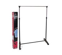 Perchero de pie extensible, con 4 ruedas para su fácil transporte. Regulable en altura. Medida: Alto 90,5/160 cms.. Ancho 81cms.. Fondo 42cms.