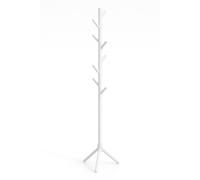 Perchero de Pie, Material Madera, 42x42x174 cm, 8 Ganchos Resistentes, 3 Opciones de Altura, Capacidad de carga 120 Kg, 3 Patas de Pilar para mantener la Base